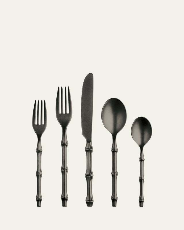 Bali Black Pewter 5-Piece Flatware Place Setting